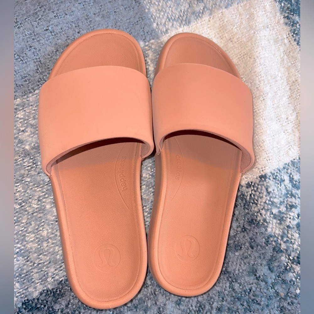 Lululemon Women's Restfeel Slides Sedona Sunset Salmon Peach Pink Size 9